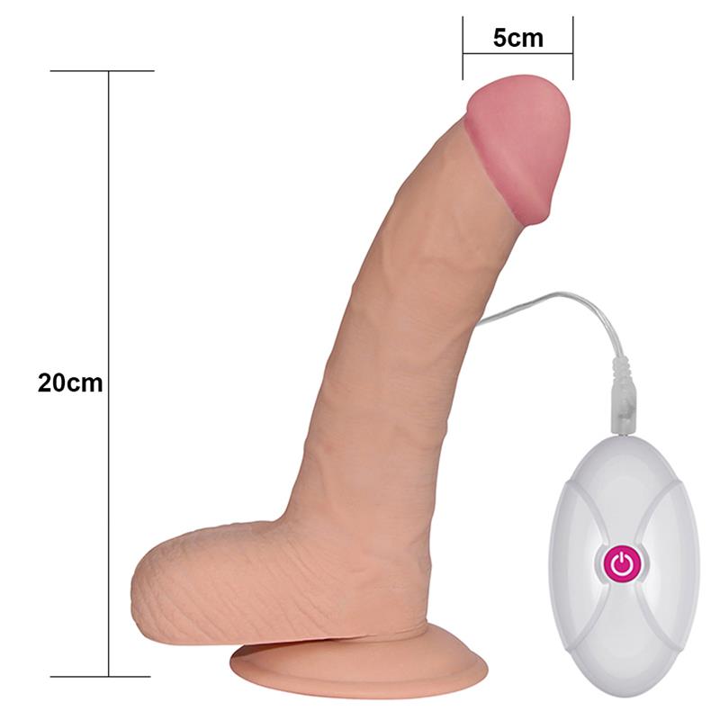 Dildo su vibracija ir realistišku kontūru