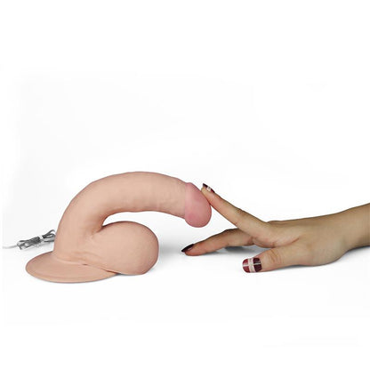 Minkštas dildo su siurbtuku ir vibracija