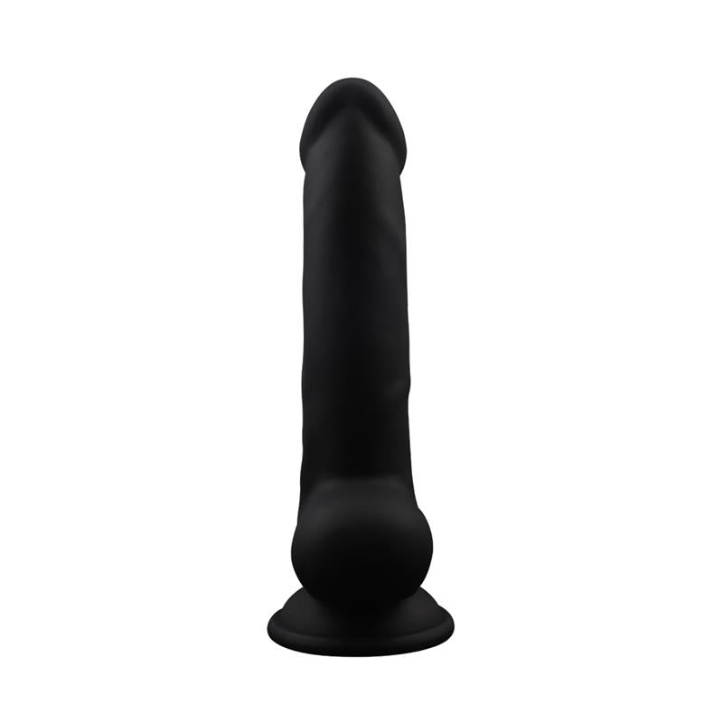 Tikroviškas dildo su siurbtuku ir elastingu silikonu
