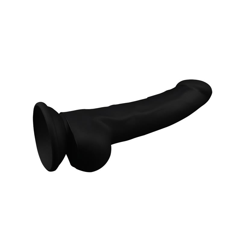 Tikroviškas dildo su siurbtuku ir elastingu silikonu