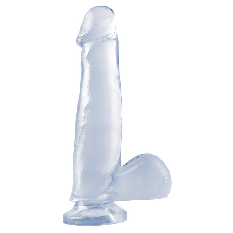 PVC dildo su siurbtuku ir minkšta tekstūra