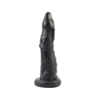 Tekstūruotas dildo su siurbtuku intensyviam malonumui