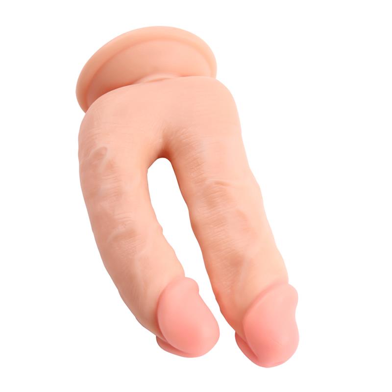 Dvigubas intymus žaislas su siurbtuku