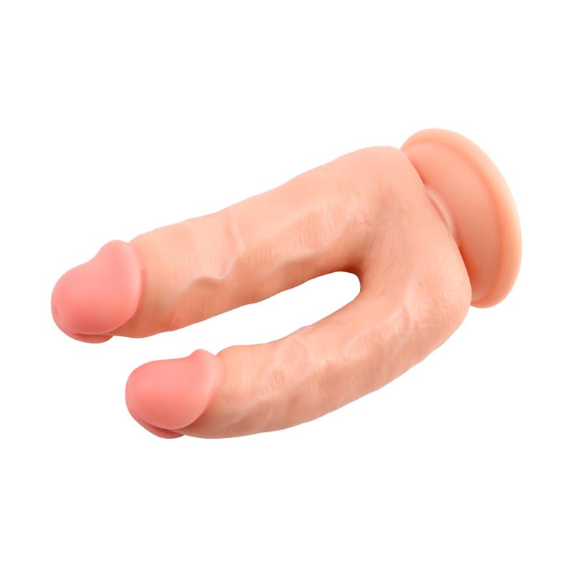 Dvigubas intymus žaislas su siurbtuku