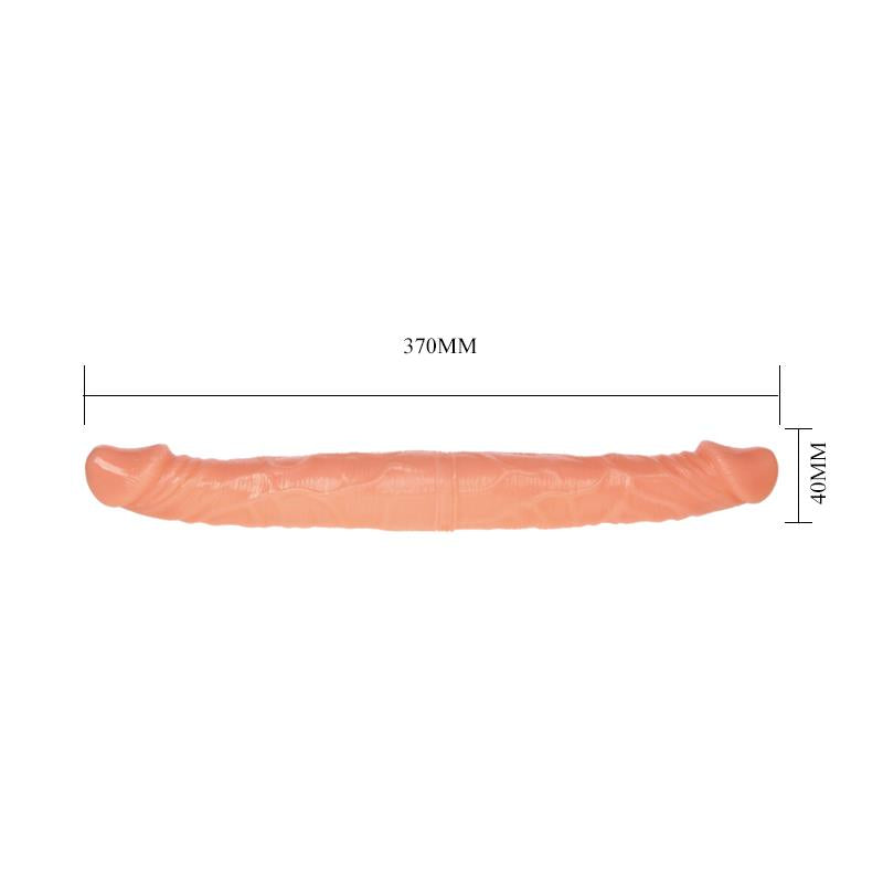 Dvigubas dildo su lankstumu ir realistišku pojūčiu