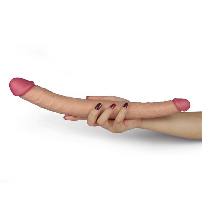 Dvigubas dildo su tikrovišku pojūčiu