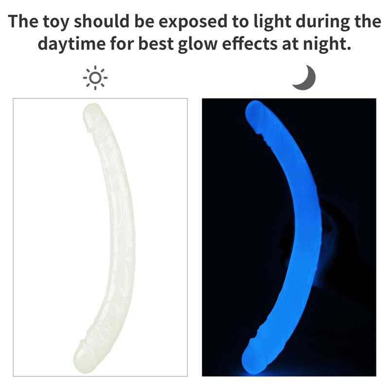Šviečiantis dildo su mėlyna šviesa