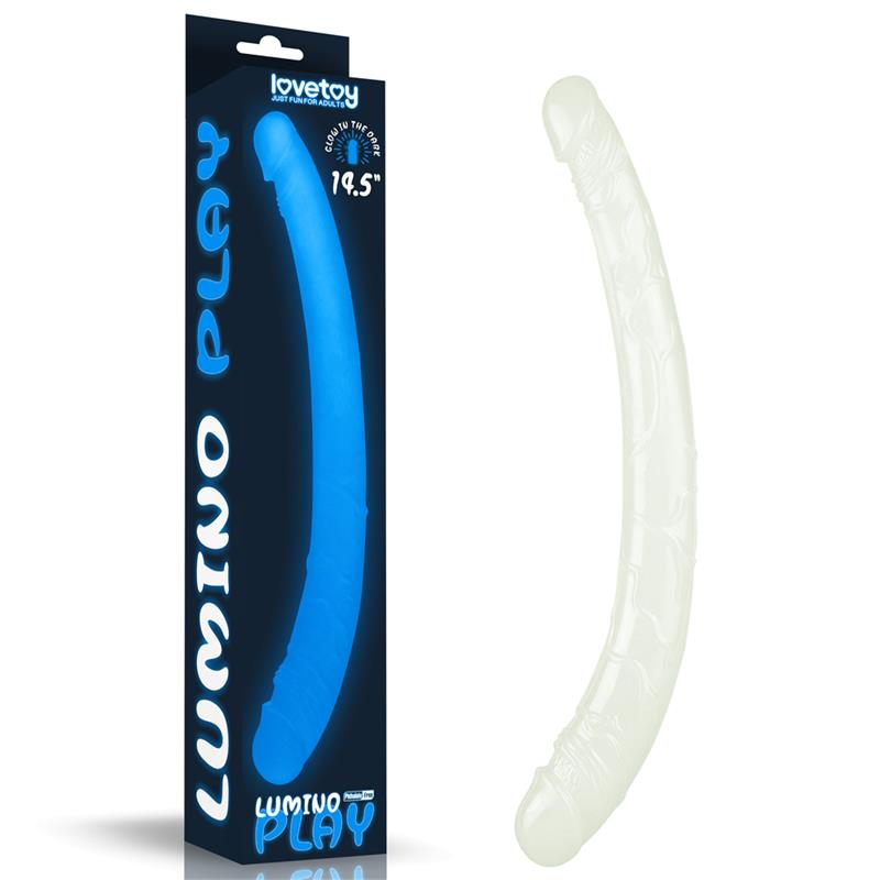 Šviečiantis dildo su mėlyna šviesa