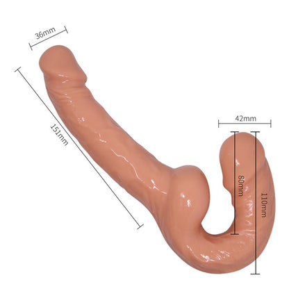 Porų dildo su lankstumu ir dviguba stimuliacija