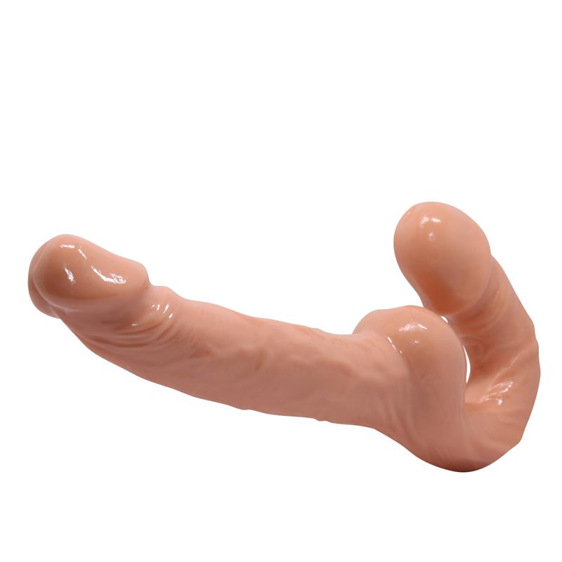 Porų dildo su lankstumu ir dviguba stimuliacija