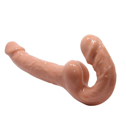 Porų dildo su lankstumu ir dviguba stimuliacija