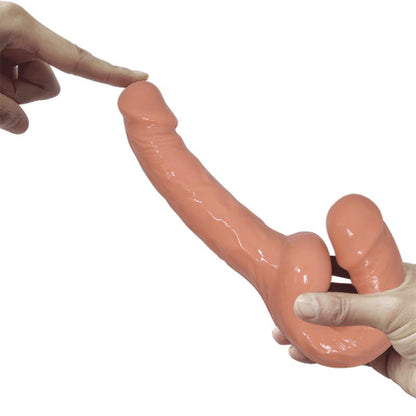 Porų dildo su lankstumu ir dviguba stimuliacija