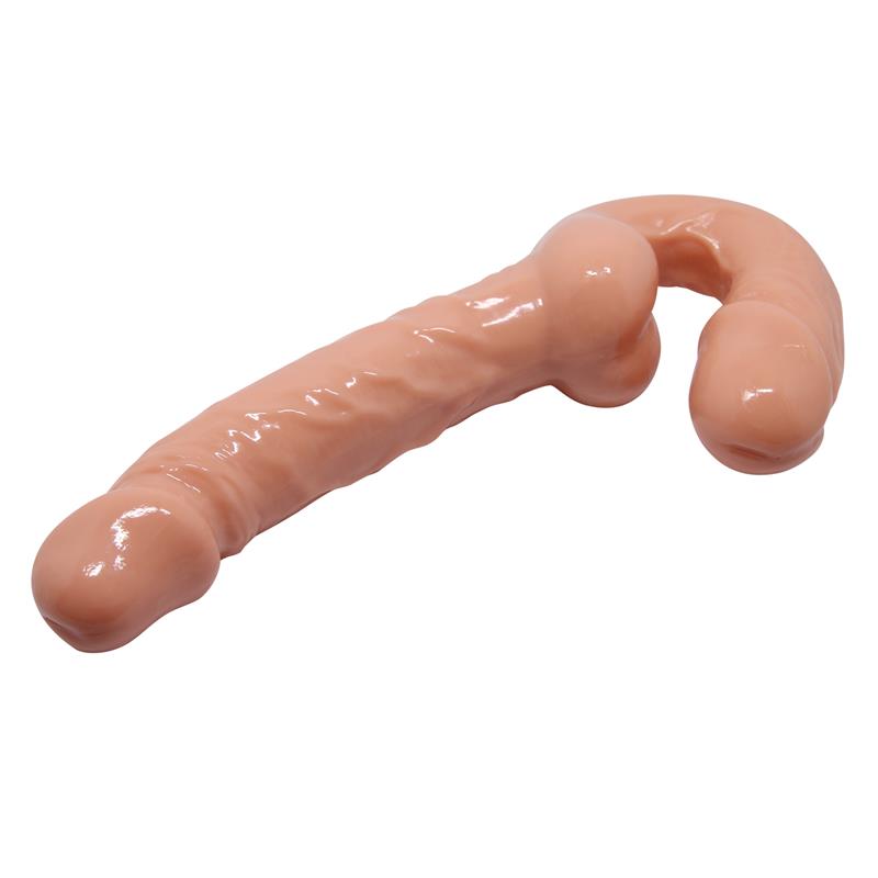 Porų dildo su lankstumu ir dviguba stimuliacija