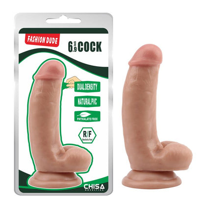 Išlenktas dildo su siurbtuku ir tikroviška tekstūra