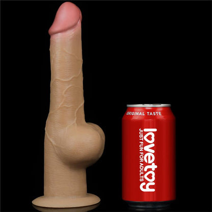 Dvisluoksnis dildo su siurbtuku ir realiu pojūčiu