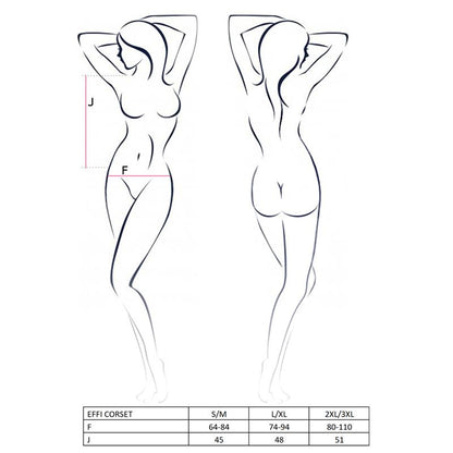 Juodas korsetas su elegantišku dizainu