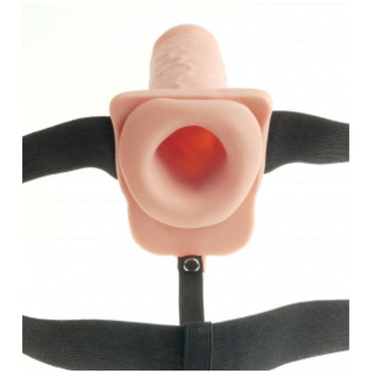 Diržas su tuščiaviduriu dildo ir 10 vibracijos režimų
