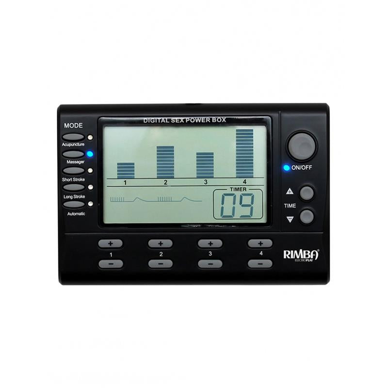 Elektrostimuliacijos maitinimo blokas su LCD ekranu