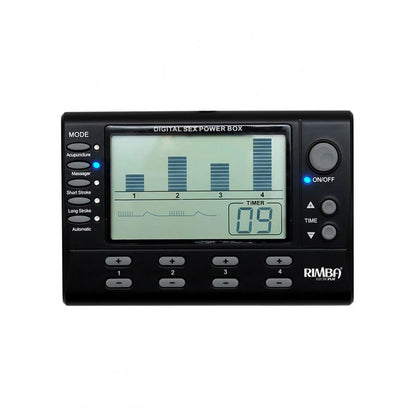 Elektrostimuliacijos maitinimo blokas su LCD ekranu