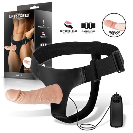 Vibruojantis strap-on su nuimama dildė