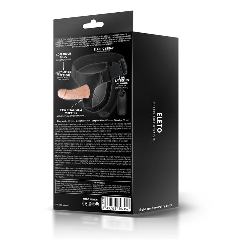 Vibruojantis strap-on su nuimama dildė