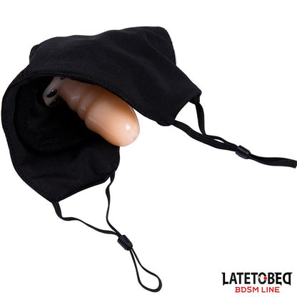 BDSM kaukė su nuimamu dildą