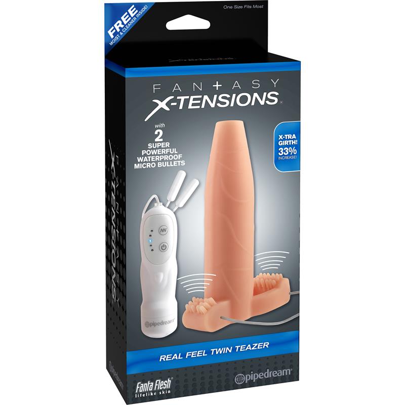 Fantasy X-tensions Real Feel Twin Teazer-Flesh