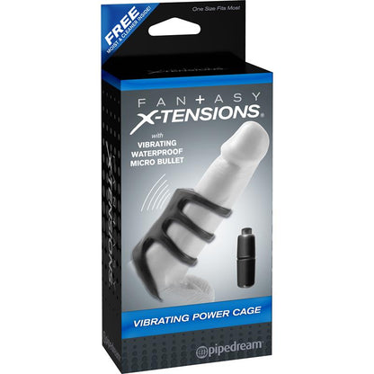 Fantasy X-tensions Vibrating Power Cage-juodas