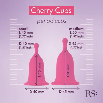 Menstruacinės taurelės rinkinys su krepšeliu