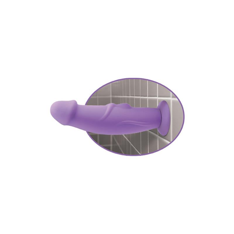 Dildo su siurbtuku ir vibracija iš silikono