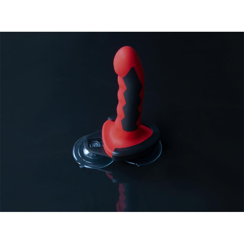 Elektrostimuliuojantis dildo su reljefinėmis briaunomis