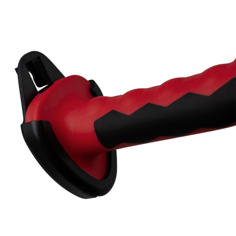 Elektrostimuliuojantis dildo su reljefinėmis briaunomis