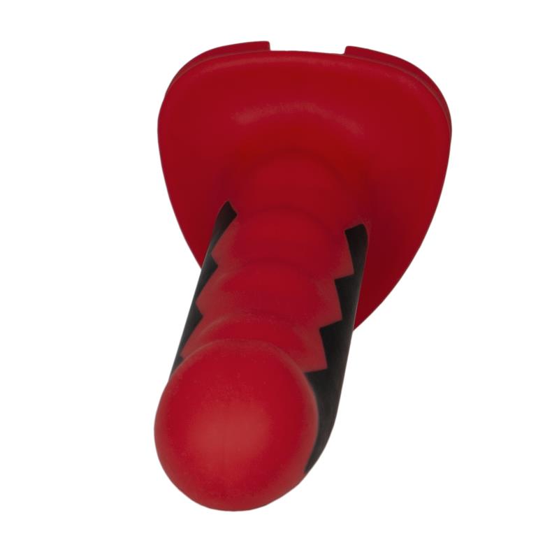 Elektrostimuliuojantis dildo su reljefinėmis briaunomis