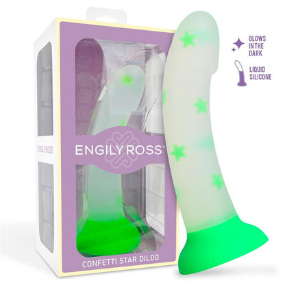 Silikoninis dildo su švytėjimo efektu