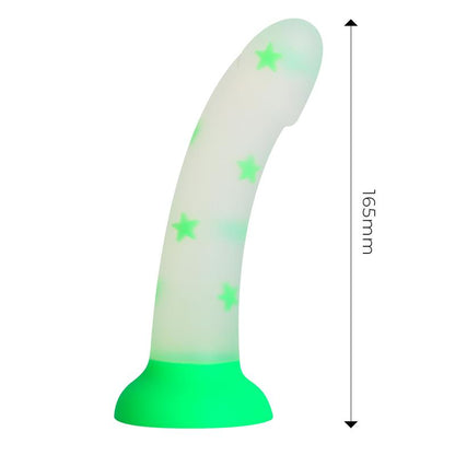 Silikoninis dildo su švytėjimo efektu