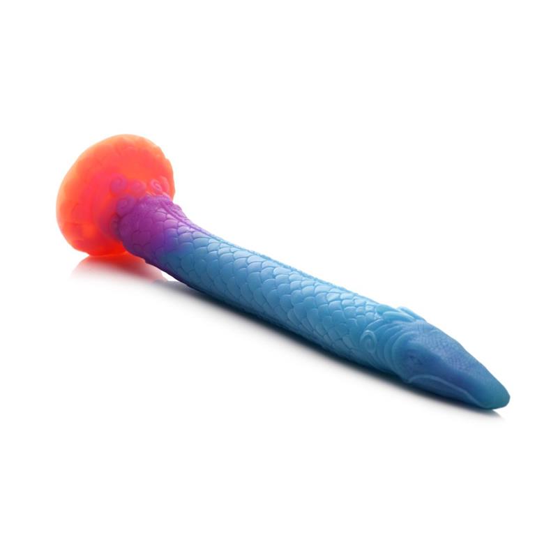 Šviečiantis analinis dildo su tekstūra