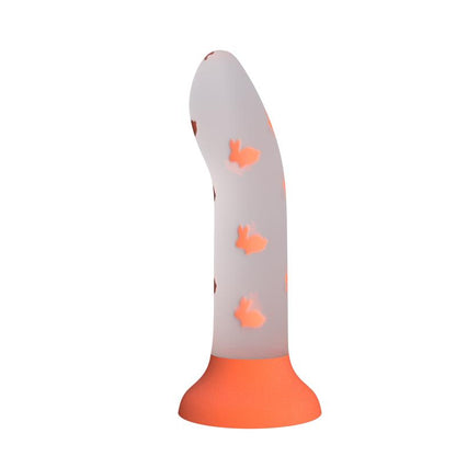 Dildo su švytinčia šerdimi ir siurbtuku
