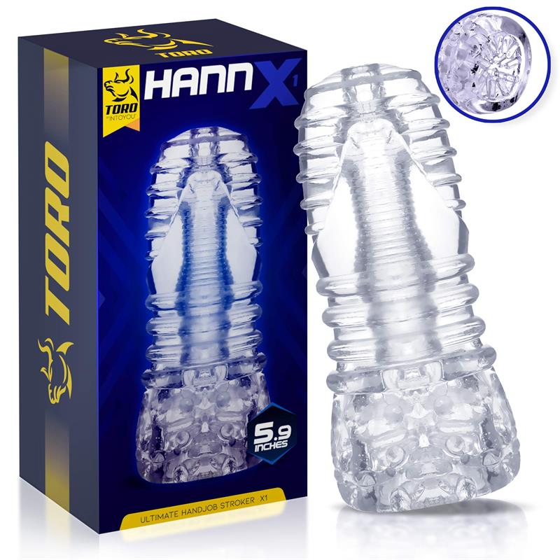 Rankinis masturbatorius su dvigubu atidarymu