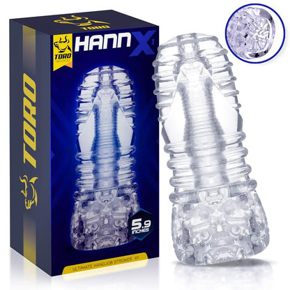 Rankinis masturbatorius su dvigubu atidarymu