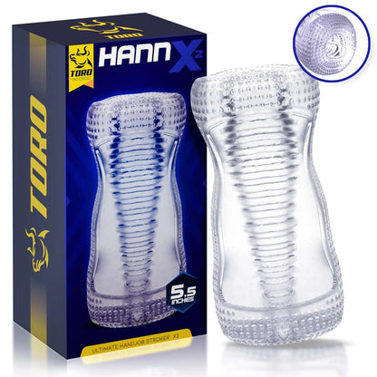 Rankinis masturbatorius su dvigubu atidarymu