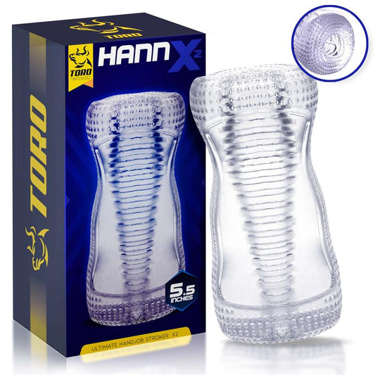 Rankinis masturbatorius su dvigubu atidarymu
