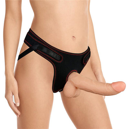Dildo diržai su tikrovišku pojūčiu ir reguliuojamu dydžiu