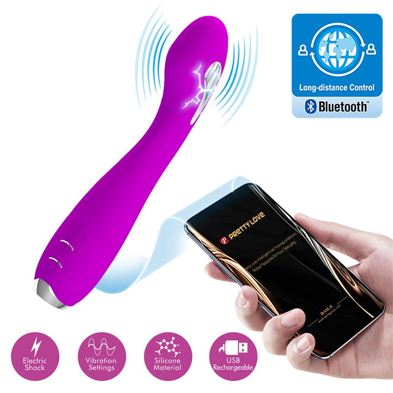 Bluetooth vibratorius su elektros šoko funkcija