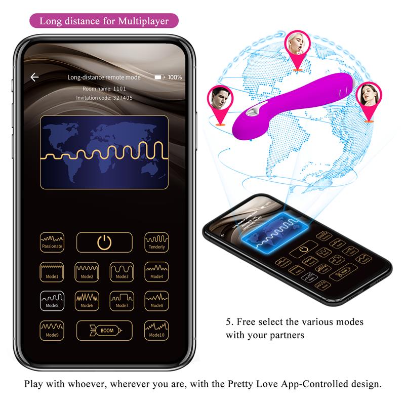 Bluetooth vibratorius su elektros šoko funkcija