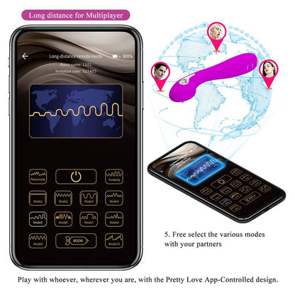 Bluetooth vibratorius su elektros šoko funkcija
