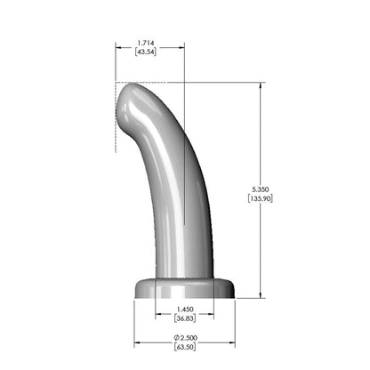 G-taško vibratorius su išlenkta forma