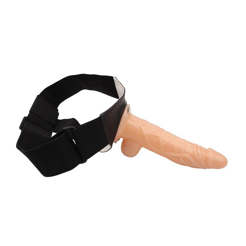 Tuščiaviduris dildo diržas su reguliuojamu dydžiu