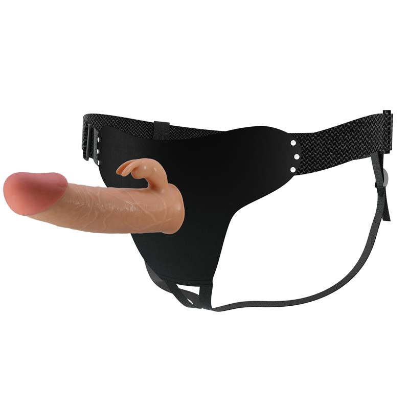 Triušio dildo petnešos su reguliuojamomis juostomis