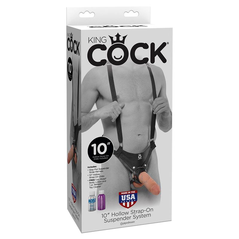 Tuščiaviduris strap-on su 25 cm dildo