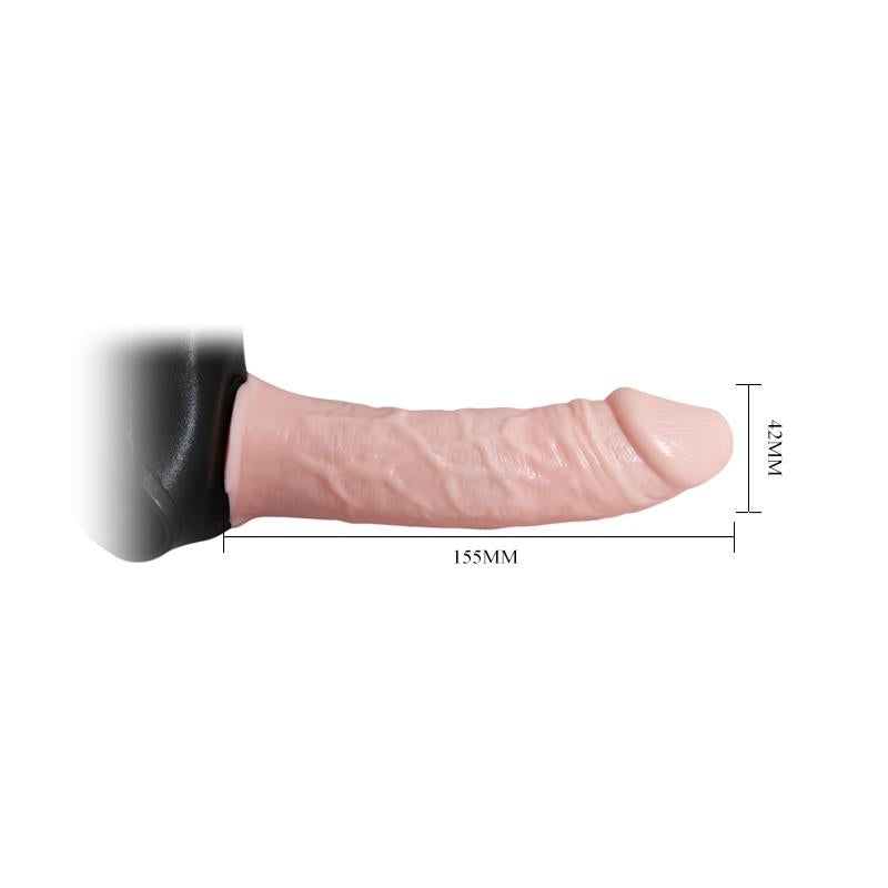 Diržai su tuščiaviduriu dildo ir nuotoliniu valdymu